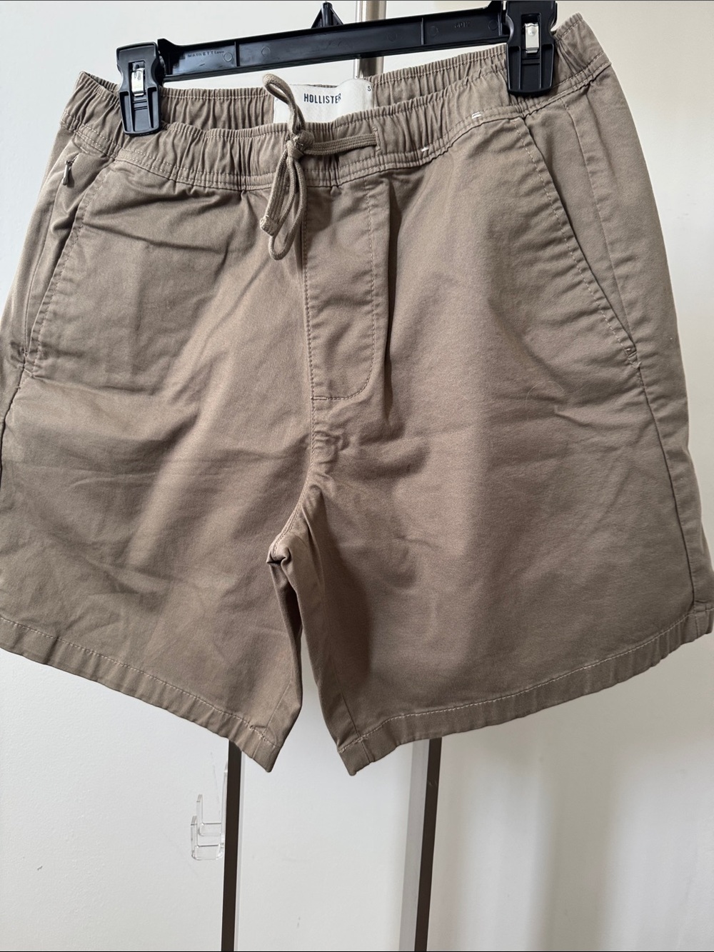 Hollister Men's Drawstring Shorts - Taupe Brown